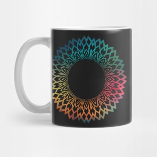 Rainbow abstract flower design 05 Mug